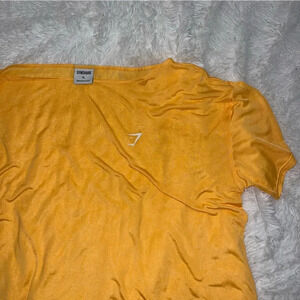 Gymshark Women’s Orange See Through Oversized Mesh Athletic Top XL Extra Large